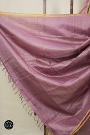 Dusty Pink Multicolor Tussar Silk Saree - SRDPMTSS1763