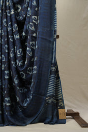 Black Blue HBP Modal Silk Saree - SRBBMSS508