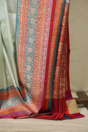 Sea Blue Banarasi Silk Saree - SRSBBSS992