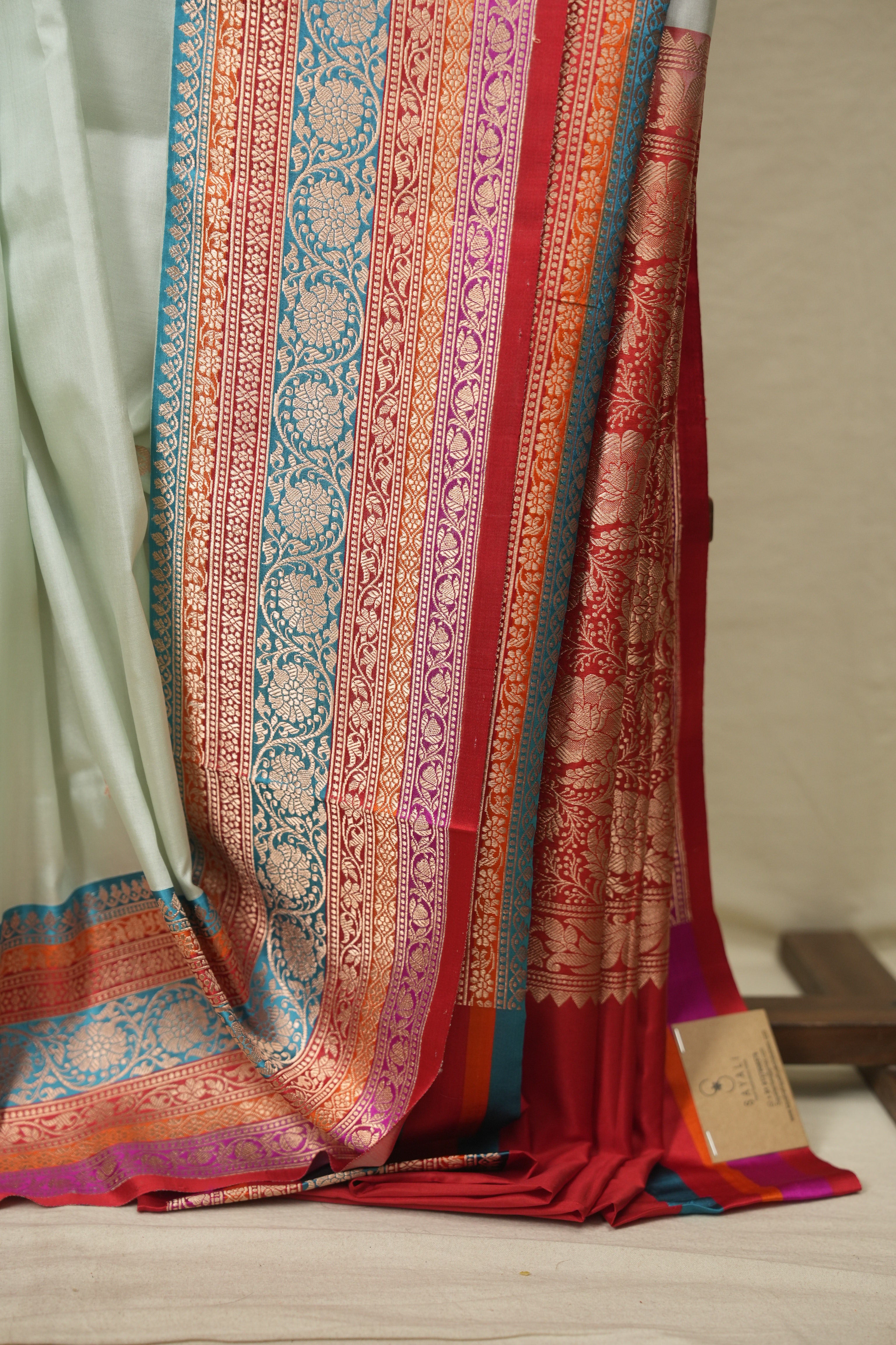 Sea Blue Banarasi Silk Saree - SRSBBSS992
