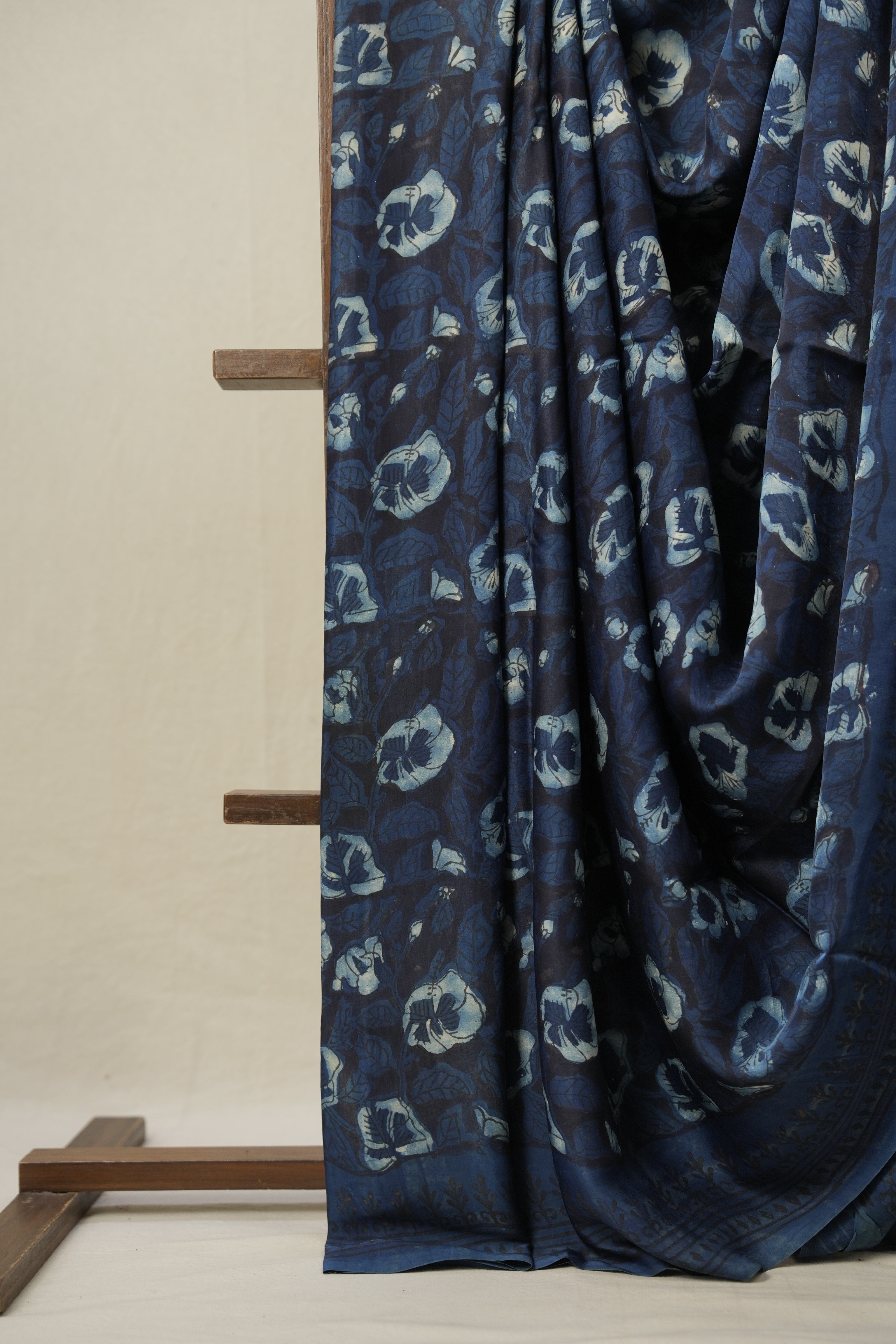Black Blue HBP Modal Silk Saree - SRBBMSS508
