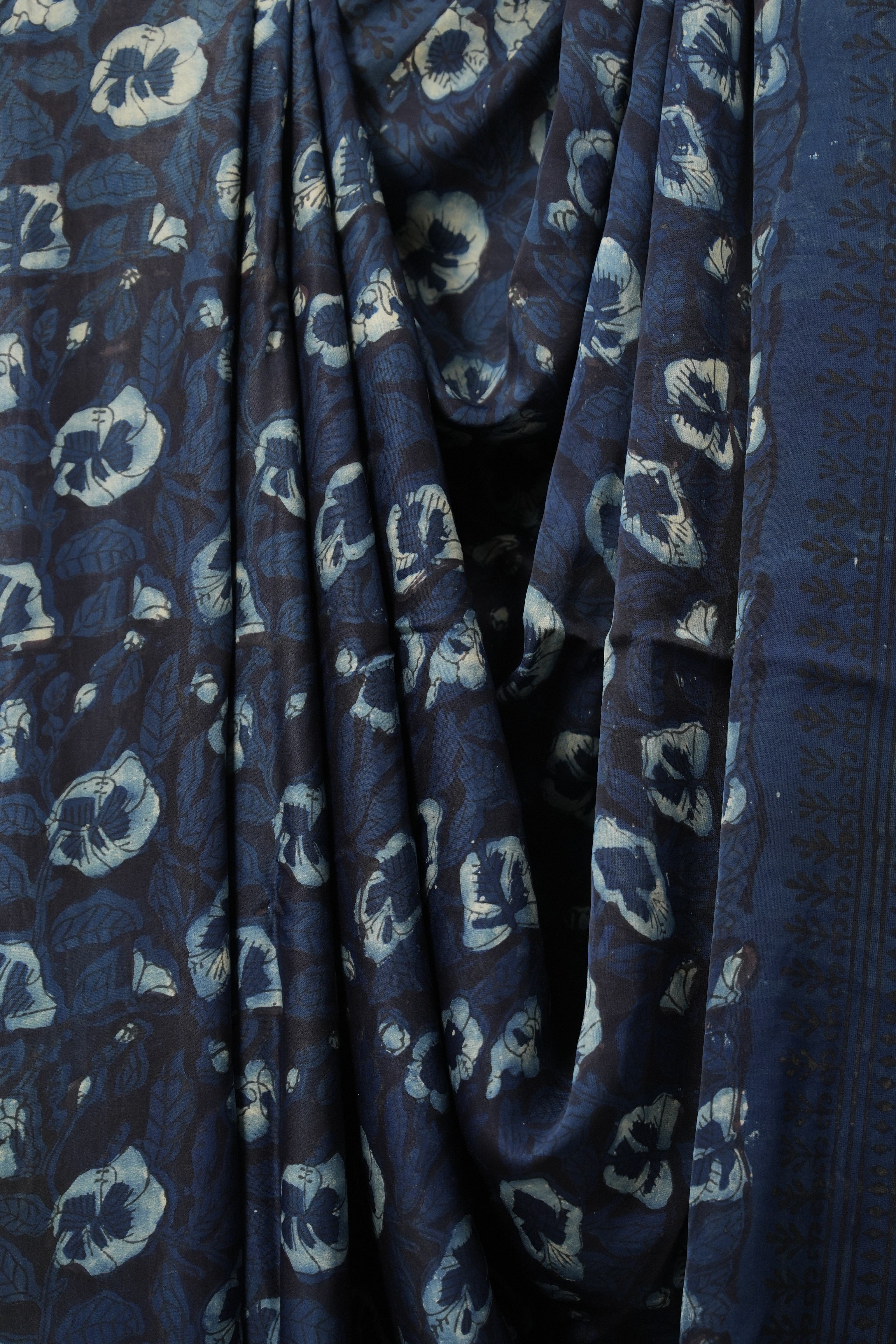 Black Blue HBP Modal Silk Saree - SRBBMSS508