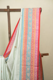 Sea Blue Banarasi Silk Saree - SRSBBSS992