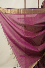 Magenta Maheshwari Tissue Saree - SRMMTS719