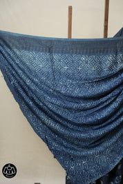 Black Blue HBP Modal Silk Saree - SRBBMSS508
