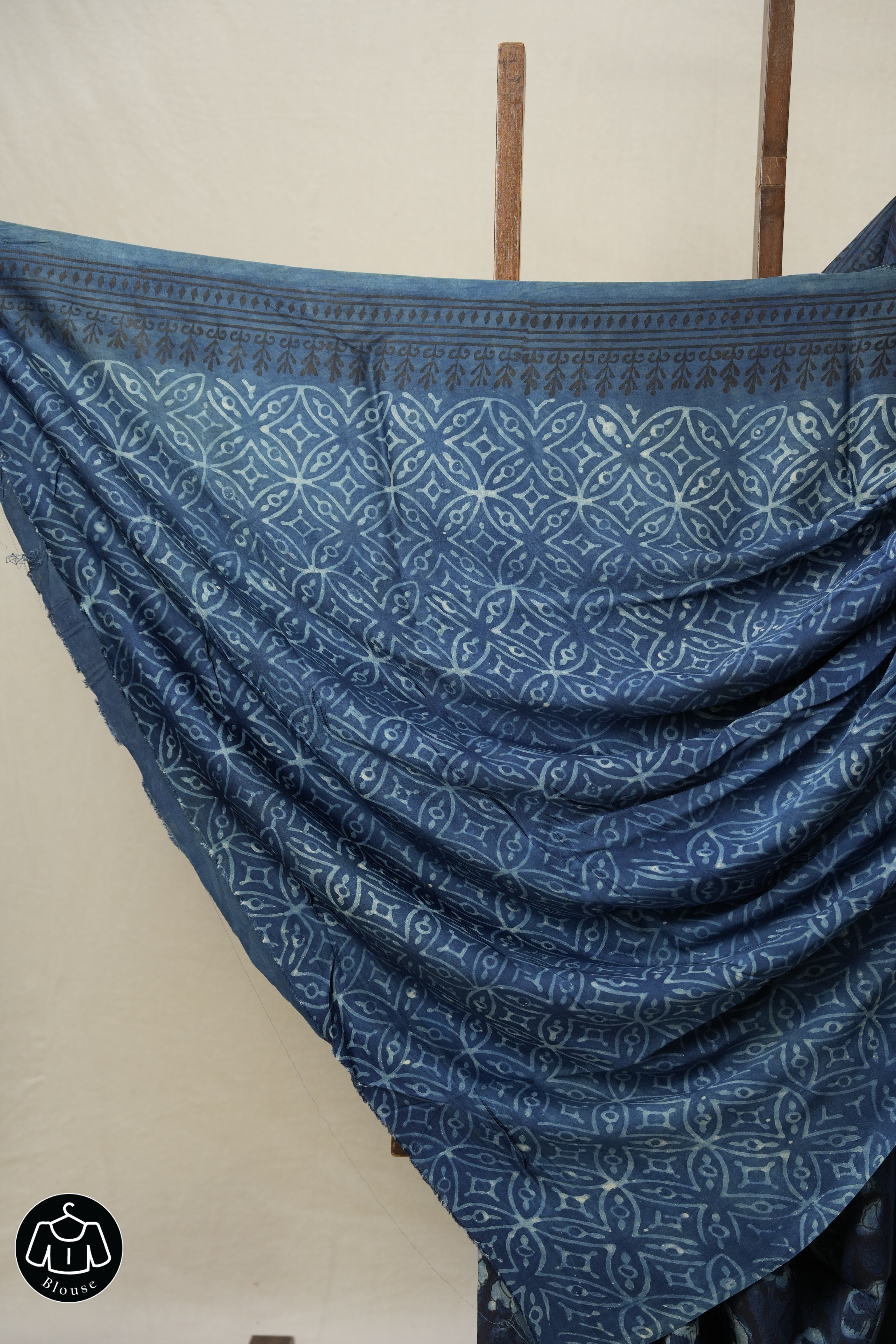 Black Blue HBP Modal Silk Saree - SRBBMSS508