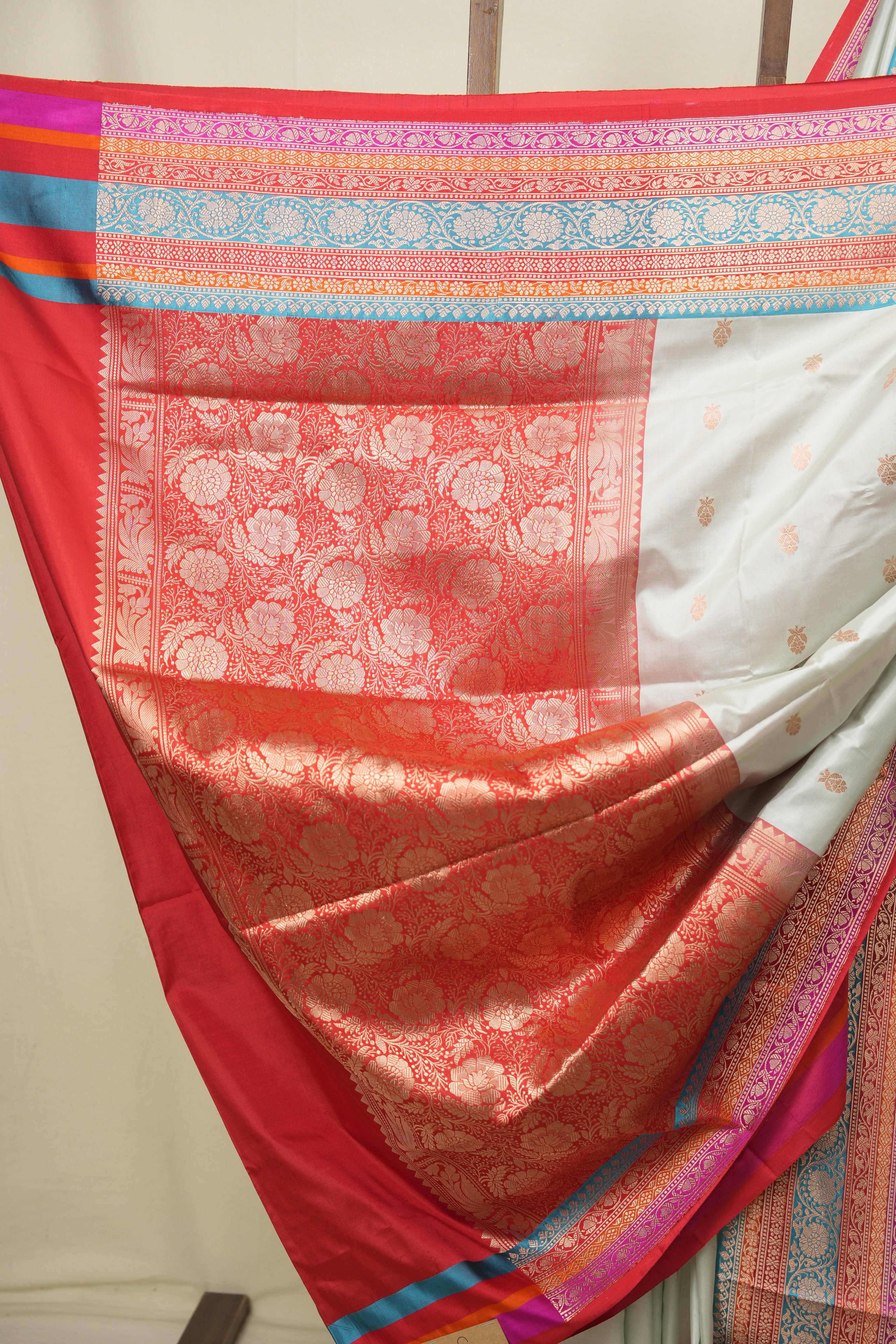 Sea Blue Banarasi Silk Saree - SRSBBSS992
