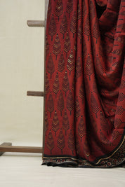 Maroon HBP Modal Silk Saree - SRMMSS569