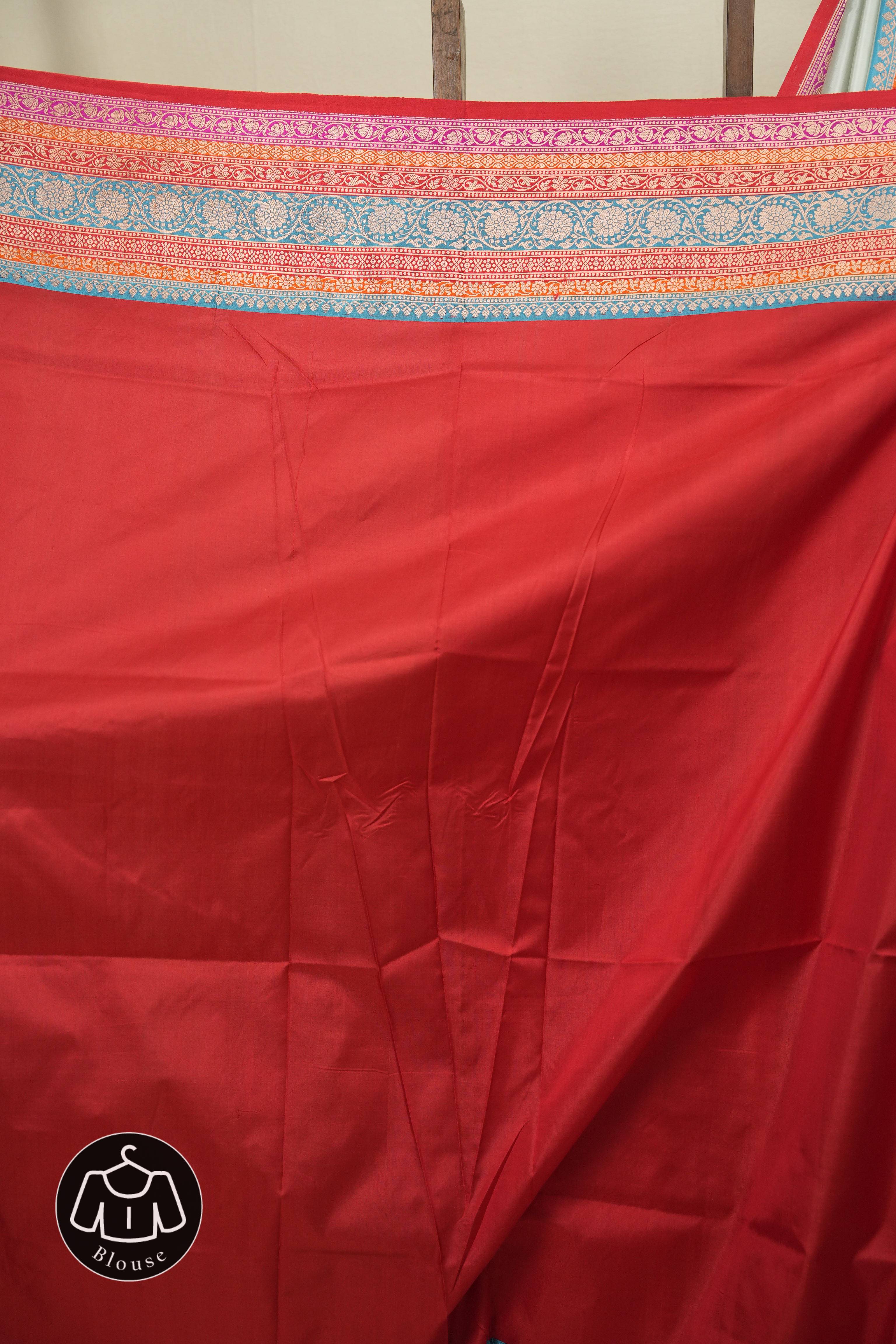 Sea Blue Banarasi Silk Saree - SRSBBSS992