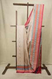 Cream Banarasi Silk Saree - SRCBSS993