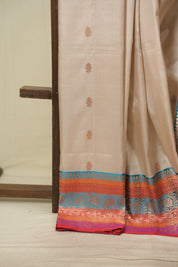 Cream Banarasi Silk Saree - SRCBSS993