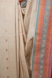 Cream Banarasi Silk Saree - SRCBSS993