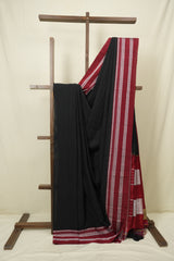 Black Cotton Ilkal Saree - SRBCIS1011