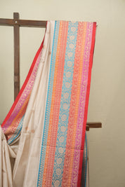 Cream Banarasi Silk Saree - SRCBSS993