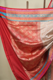 Cream Banarasi Silk Saree - SRCBSS993