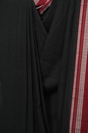 Black Cotton Ilkal Saree - SRBCIS1011