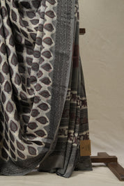 Slate Grey HBP Modal Silk Saree - SRSGMSS507