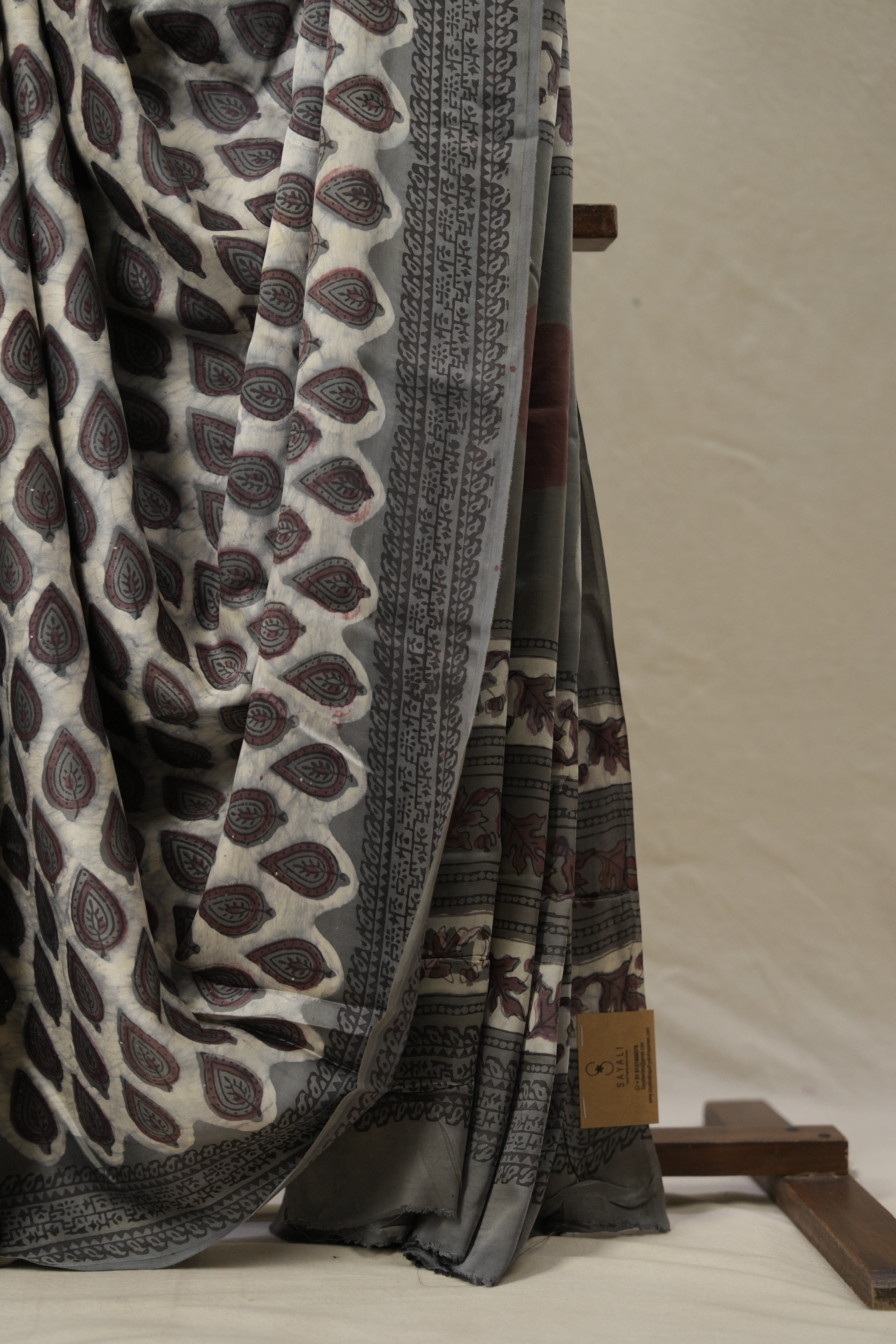Slate Grey HBP Modal Silk Saree - SRSGMSS507