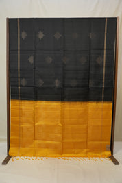 Black Soft Silk Saree - SRBSSS429