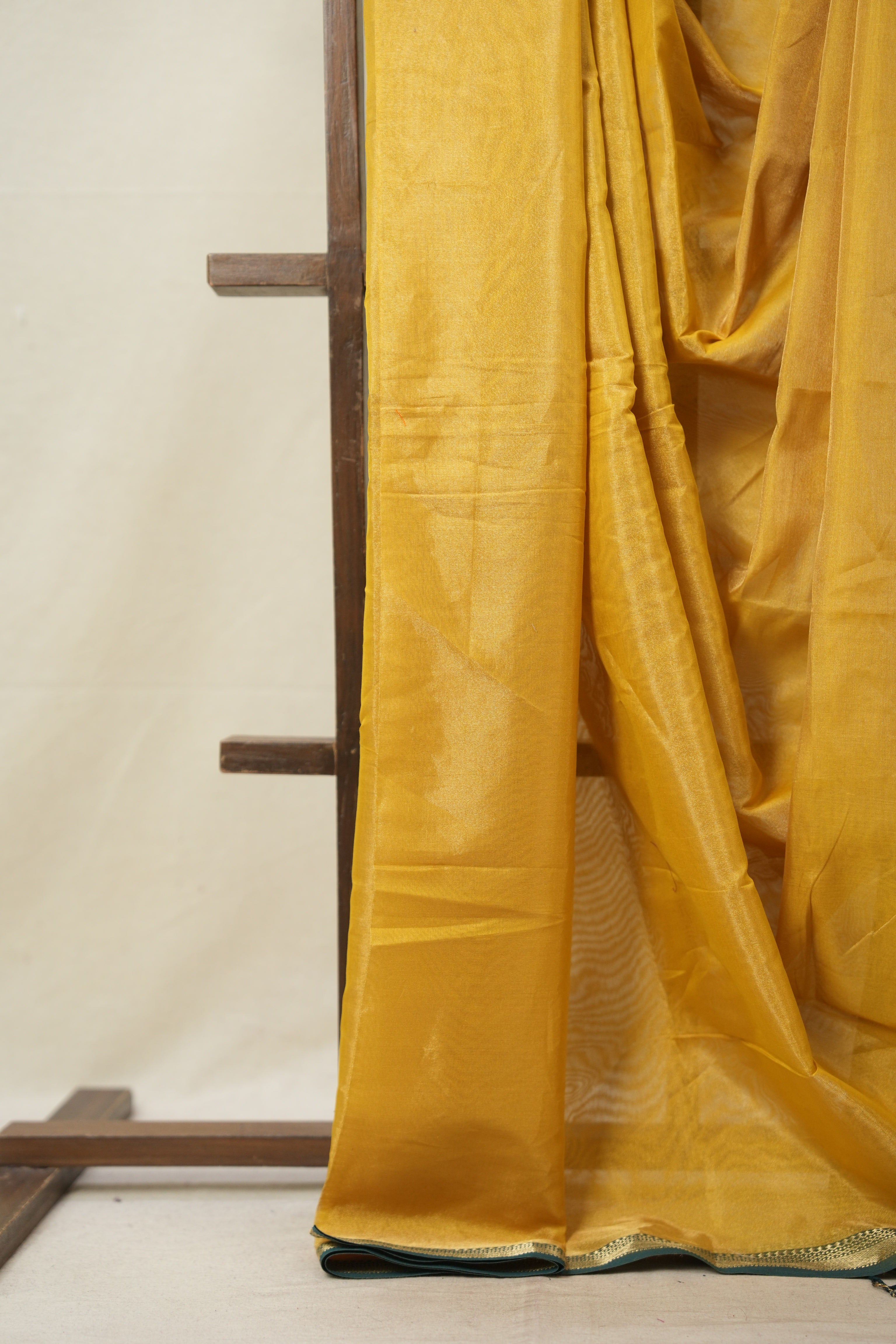 Yellow Maheshwari Tissue Saree - SRYMTS720