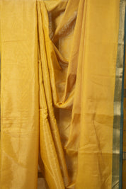 Yellow Maheshwari Tissue Saree - SRYMTS720