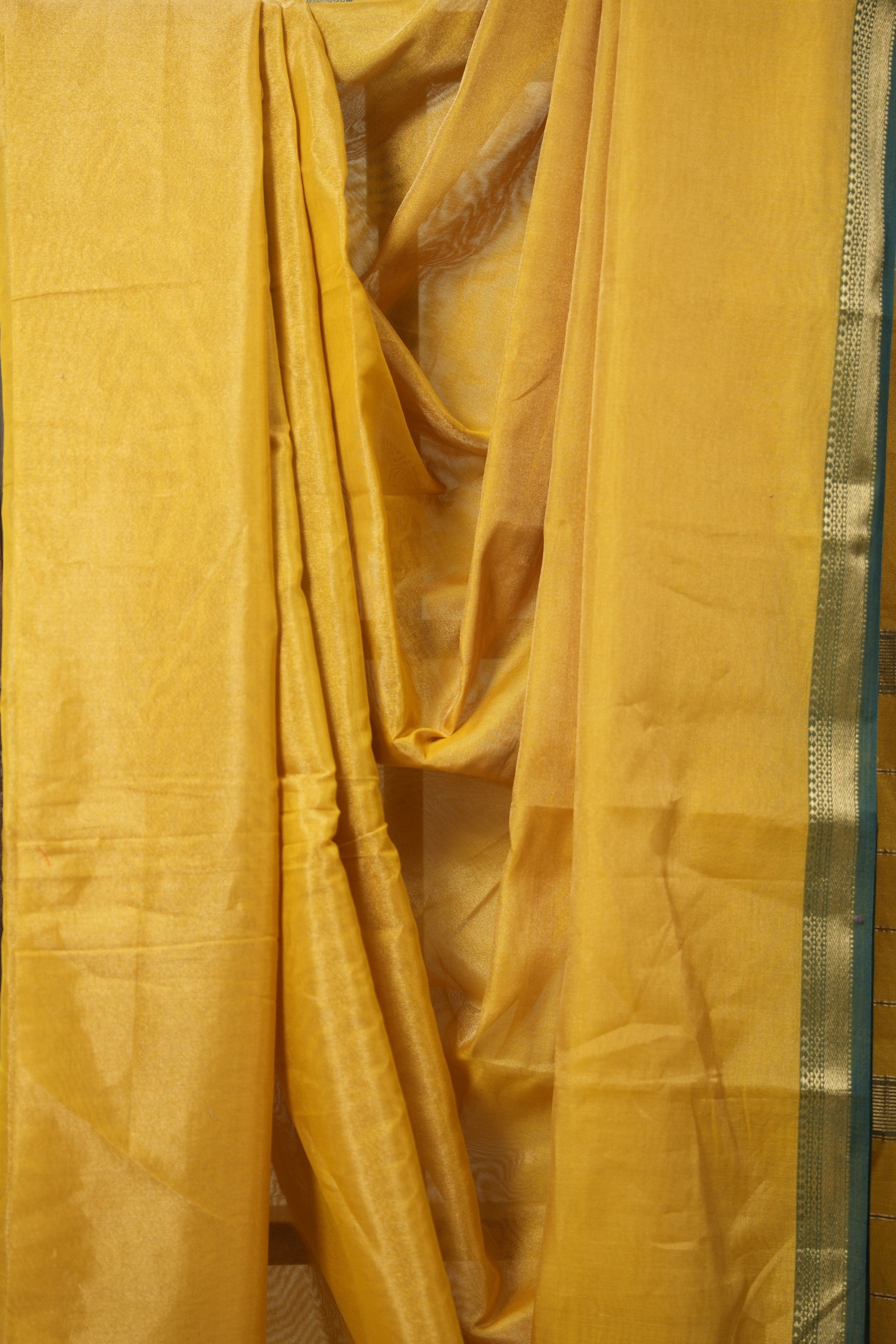 Yellow Maheshwari Tissue Saree - SRYMTS720