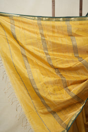 Yellow Maheshwari Tissue Saree - SRYMTS720