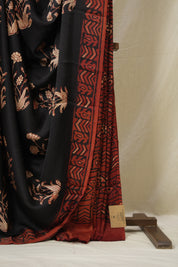 Black HBP Modal Silk Saree - SRBMSS578