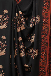 Black HBP Modal Silk Saree - SRBMSS578