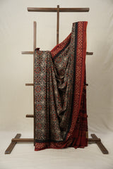 Black HBP Modal Silk Saree - SRBMSS509