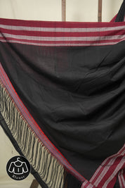 Black Cotton Ilkal Saree - SRBCIS1012