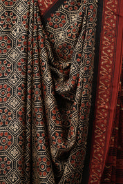 Black HBP Modal Silk Saree - SRBMSS509