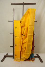 Yellow Mulberry Silk Saree - SRYMSS01