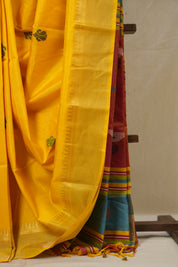 Yellow Mulberry Silk Saree - SRYMSS01