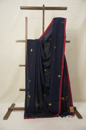 Blue Mul Cotton Jamdani Saree - SRBMCJS183
