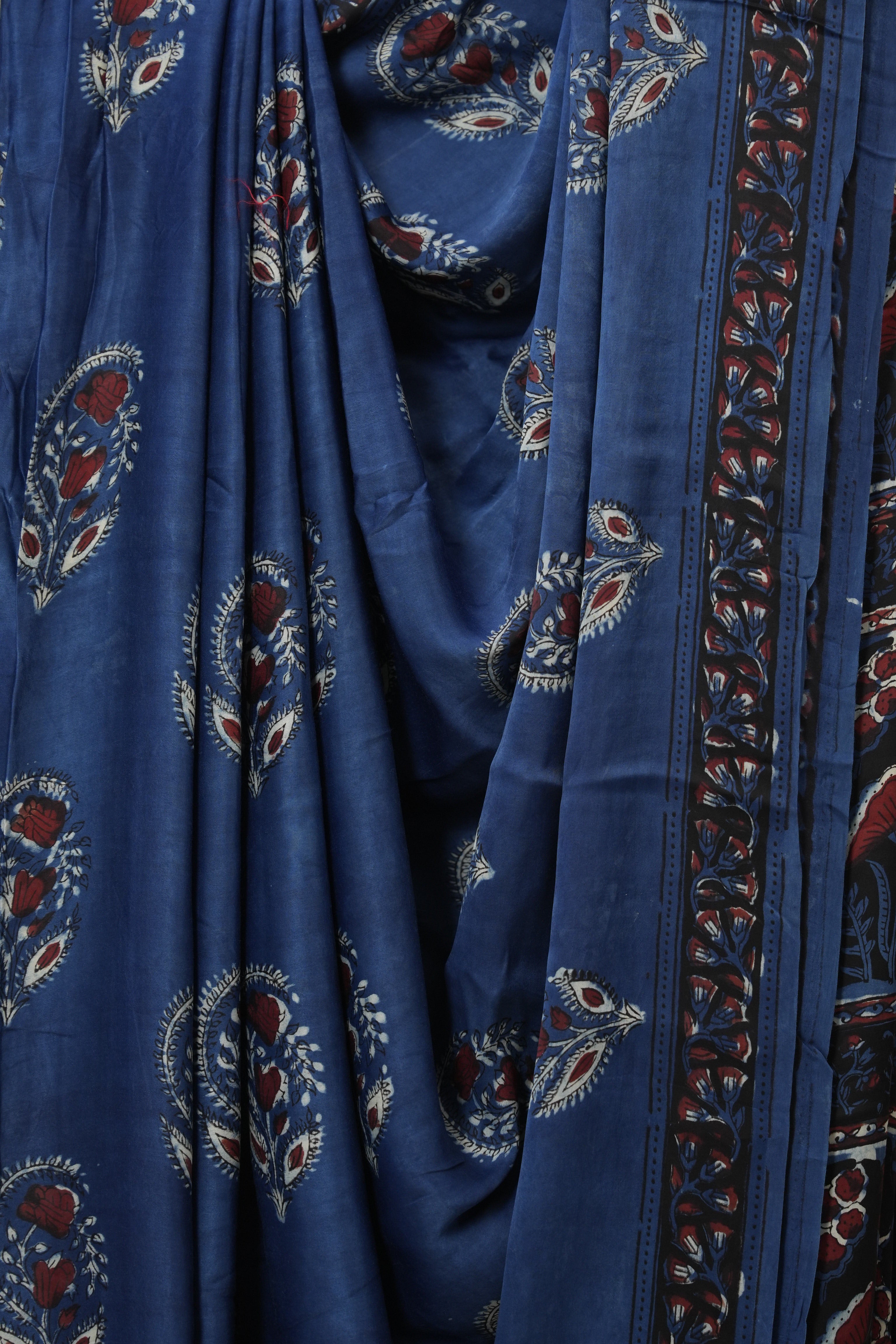 Blue HBP Modal Silk Saree - SRBMSS577