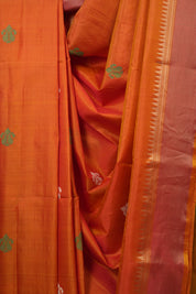 Two Tone Orange Mulberry Silk Saree - SRTTOMSS02