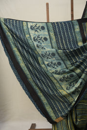 Blue Green HBP Modal Silk Saree - SRBGMSS511