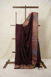 Wine Matka Silk Jamdani Saree - SRWMSJS94