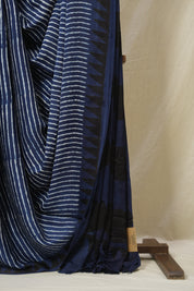 Indigo Blue HBP Modal Silk Saree - SRIBMSS575