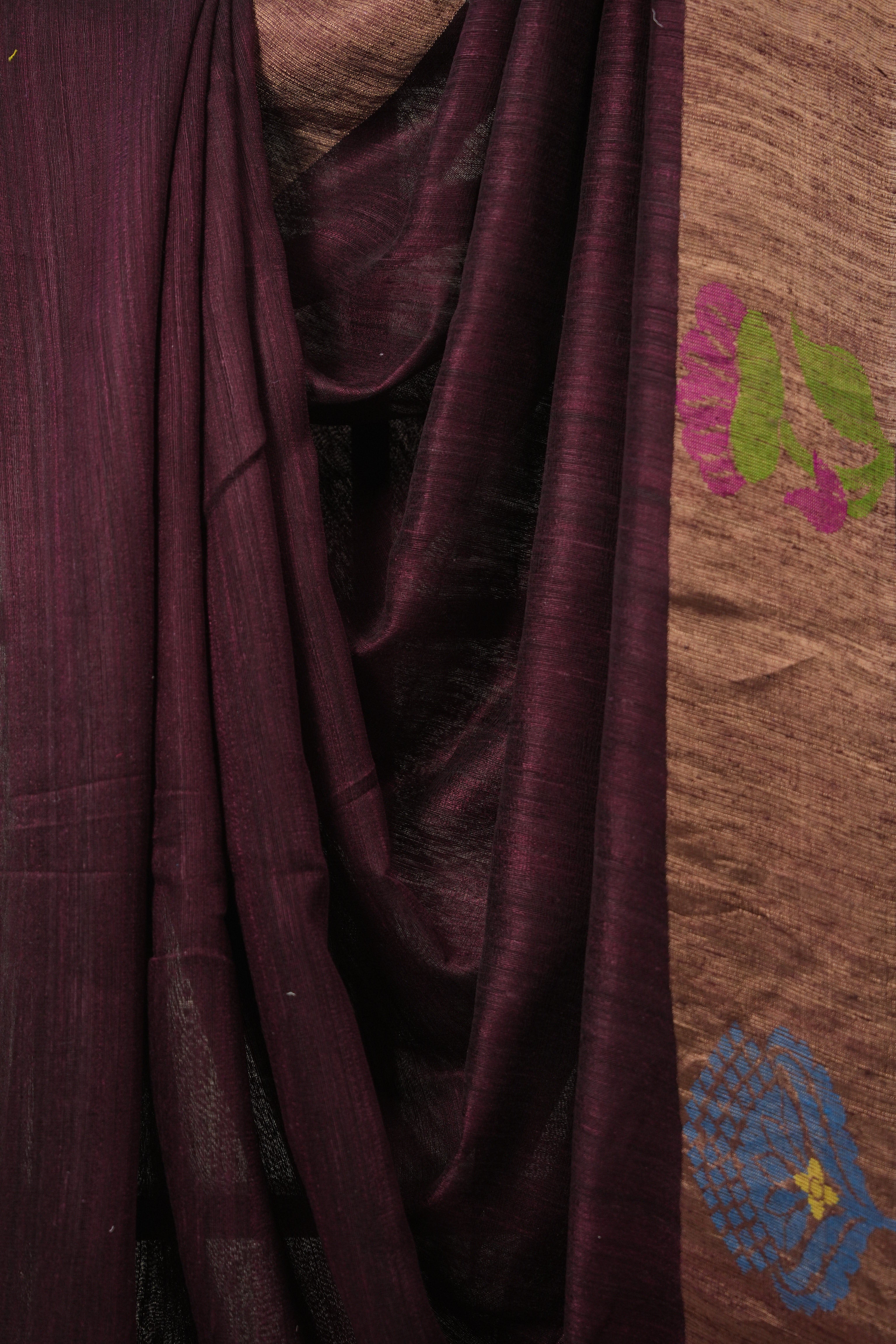Wine Matka Silk Jamdani Saree - SRWMSJS94
