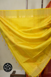 Mustard Orange Mulberry Silk Saree - SRMOMSS03