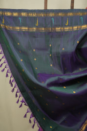 Dual Tone Peach Gadwal Silk Saree - SRDTPGSS664