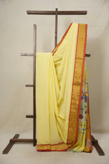 Pestle Yellow Cotton Paithani Saree - SRPYCPS668
