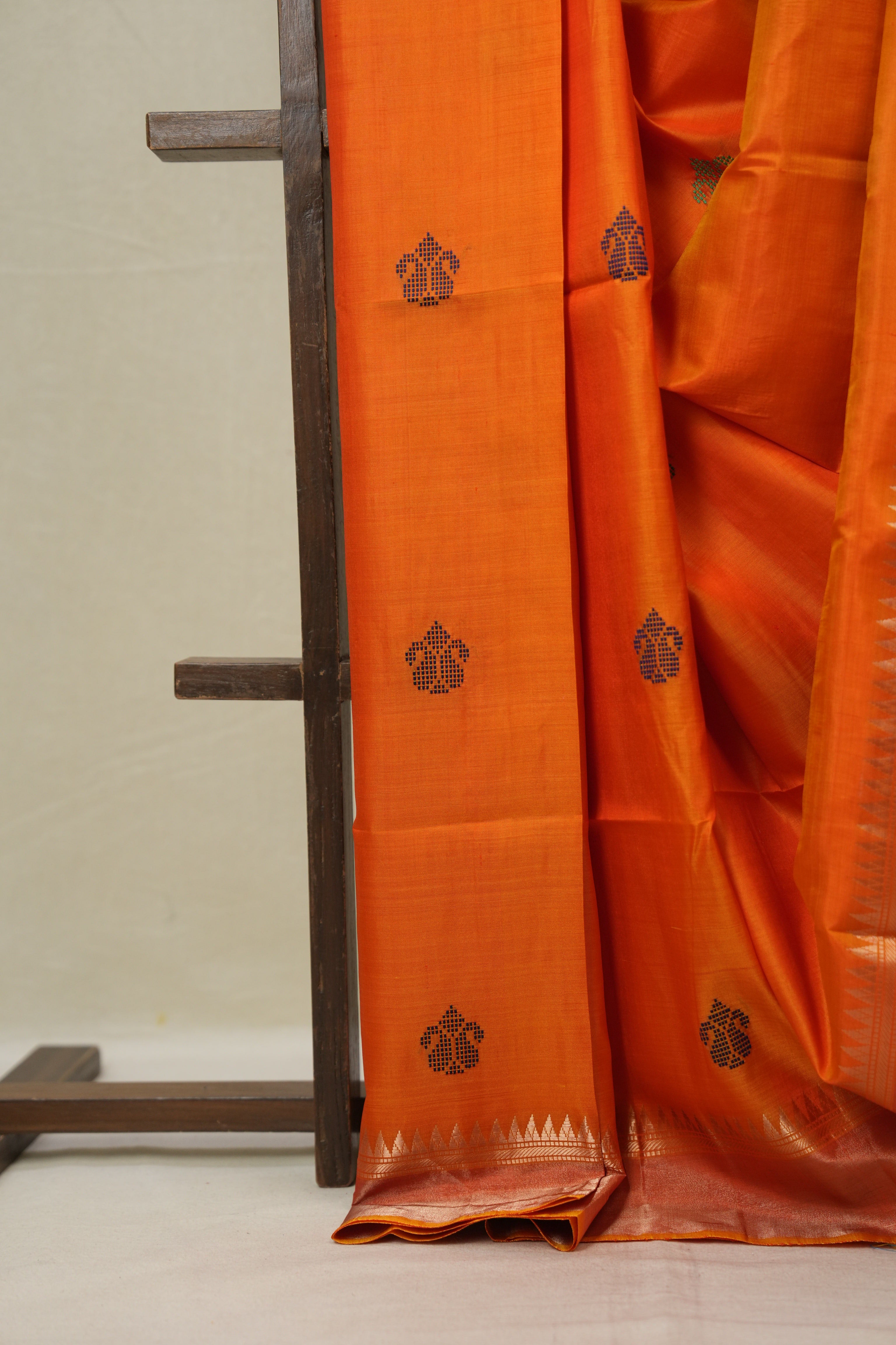 Orange Mulberry Silk Saree - SROMSS04