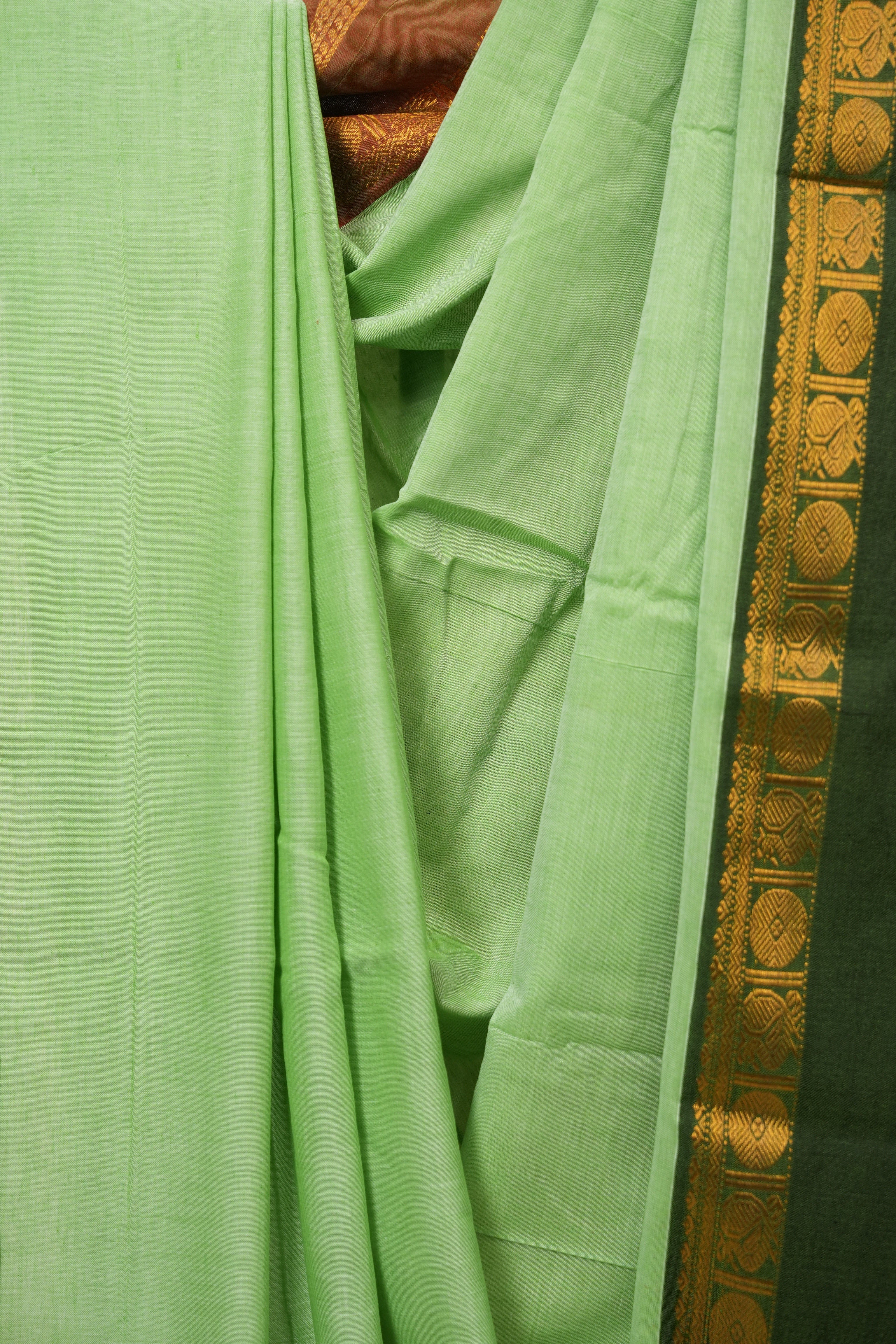 Pista Green Narayan Peth Cotton Saree - SRPGNPCS56