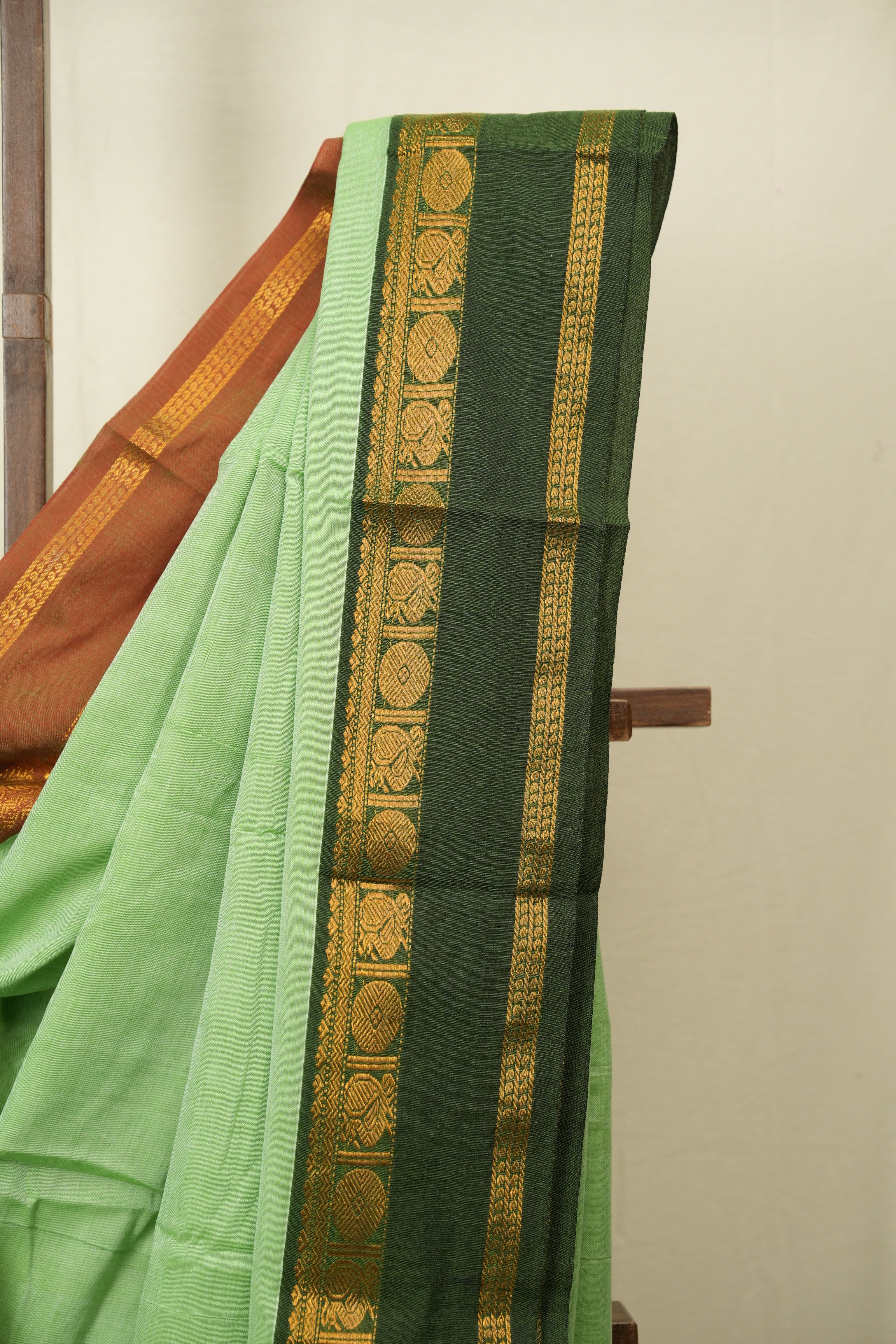 Pista Green Narayan Peth Cotton Saree - SRPGNPCS56