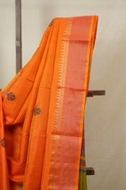 Orange Mulberry Silk Saree - SROMSS04