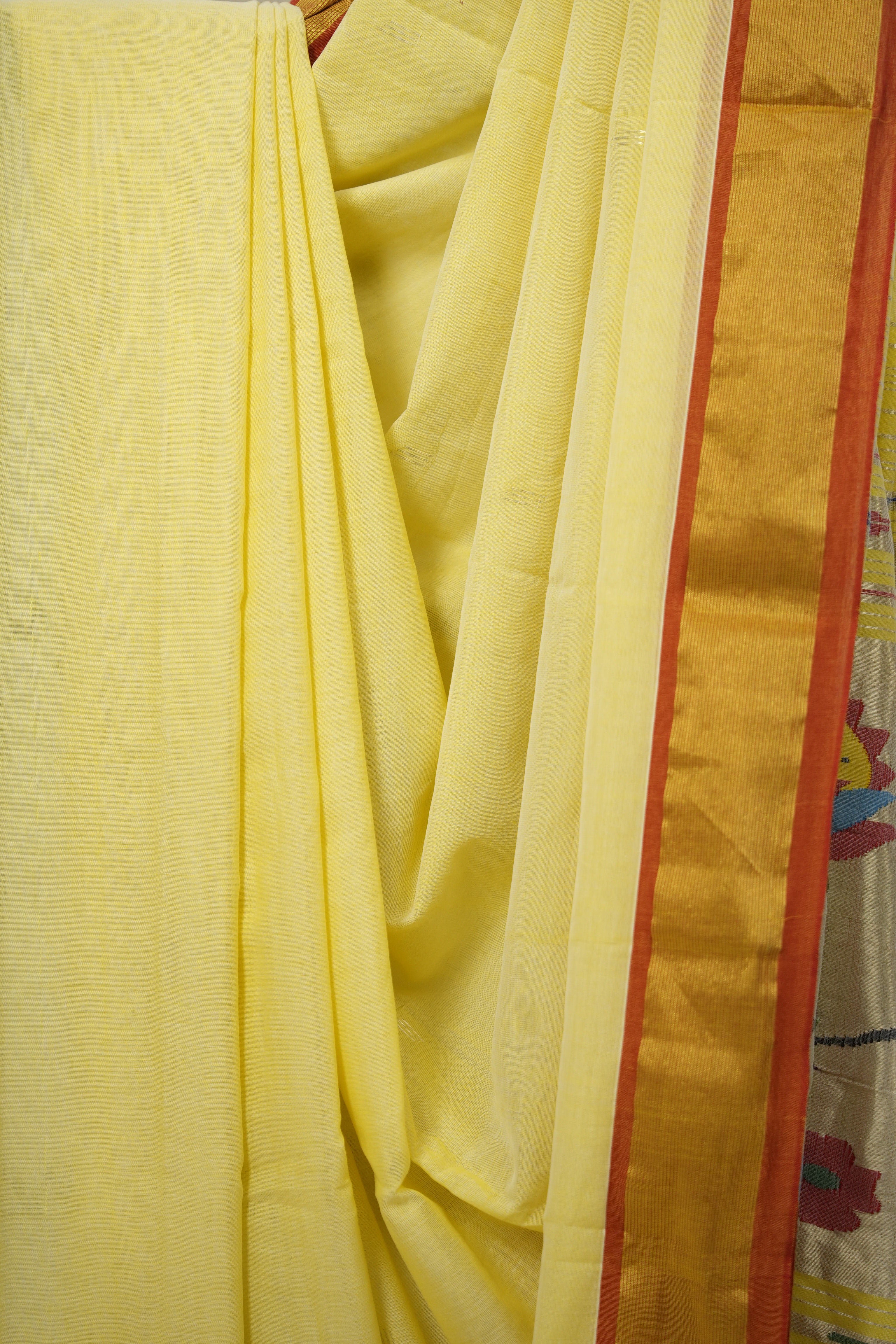 Pestle Yellow Cotton Paithani Saree - SRPYCPS668