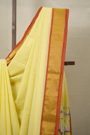 Pestle Yellow Cotton Paithani Saree - SRPYCPS668